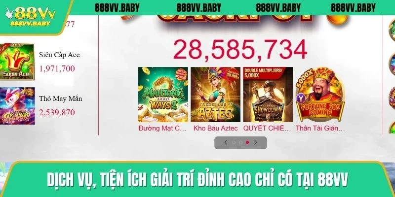 Dịch vụ, tiện ích giải trí đỉnh cao chỉ có tại 88VV